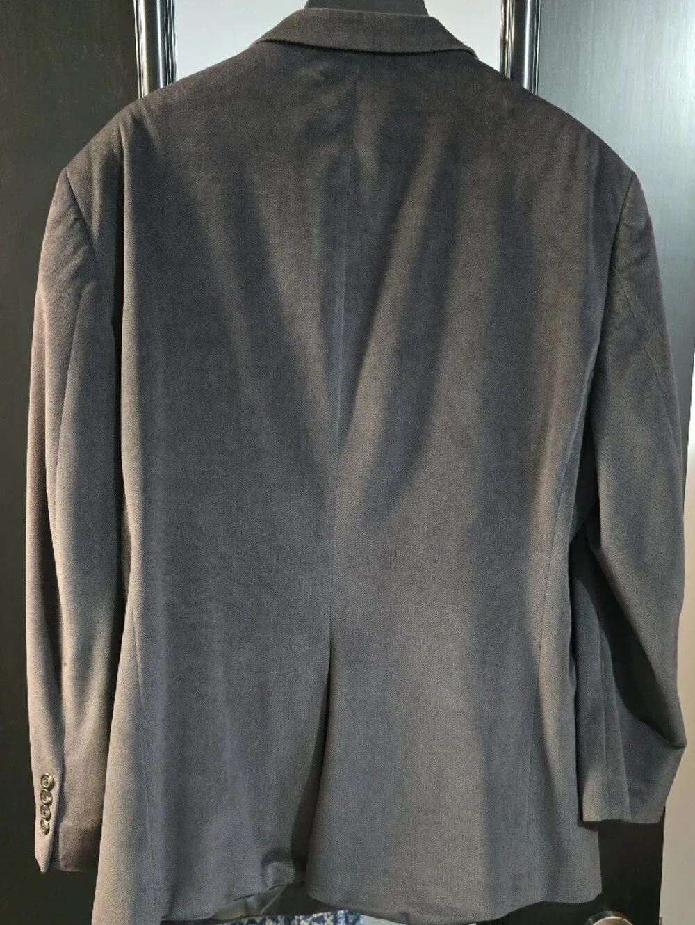 Chaps Men's 44 R Gray Velvet Sportcoat Single Breast